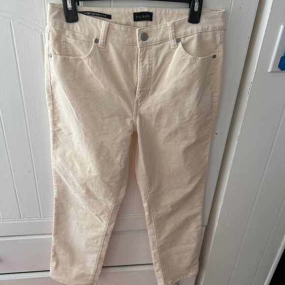 Talbots Cream Women's Pants and/or Jeans CORDUROY with Straight Legs and 5 Pkts - Picture 5 of 13